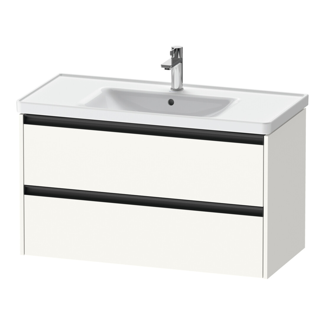 Duravit Meuble sous lavabo Ketho.2 98,4x45,5 cm, blanc mat, 2 tiroirs, suspendu