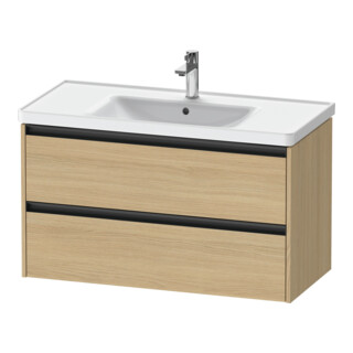Duravit Meuble sous-lavabo Ketho.2 98,4x45,5 cm, blanc œuf, 2 tiroirs, suspendu