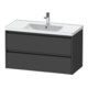 Duravit Meuble sous lavabo Ketho.2 98,4x45,5 cm, graphite mat, 2 tiroirs, suspendu-1