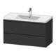Duravit Meuble sous-lavabo Ketho.2 98,4x45,5 cm, graphite mat, 2 tiroirs, suspendu-1