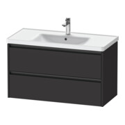 Duravit Meuble sous-lavabo Ketho.2 98,4x45,5 cm, graphite mat, 2 tiroirs, suspendu