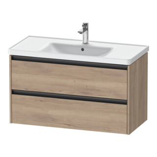 Duravit Meuble sous-lavabo Ketho.2 98,4x45,5 cm, œuf marbré, 2 tiroirs, suspendu