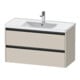 Duravit Meuble sous lavabo Ketho.2 98,4x45,5 cm, taupe, 2 tiroirs, suspendu-1