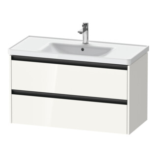 Duravit Meuble sous-lavabo Ketho.2 98,4x45,5cm, blanc brillant, 2 tiroirs, suspendu