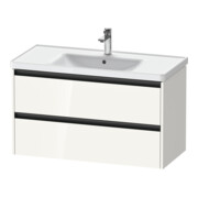 Duravit Meuble sous-lavabo Ketho.2 98,4x45,5cm, blanc brillant, 2 tiroirs, suspendu