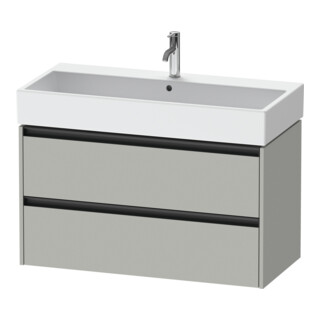 Duravit Meuble sous-lavabo Ketho.2 98,4x46 cm, béton gris, 2 tiroirs, suspendu