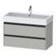 Duravit Meuble sous-lavabo Ketho.2 98,4x46 cm, béton gris, 2 tiroirs, suspendu-1