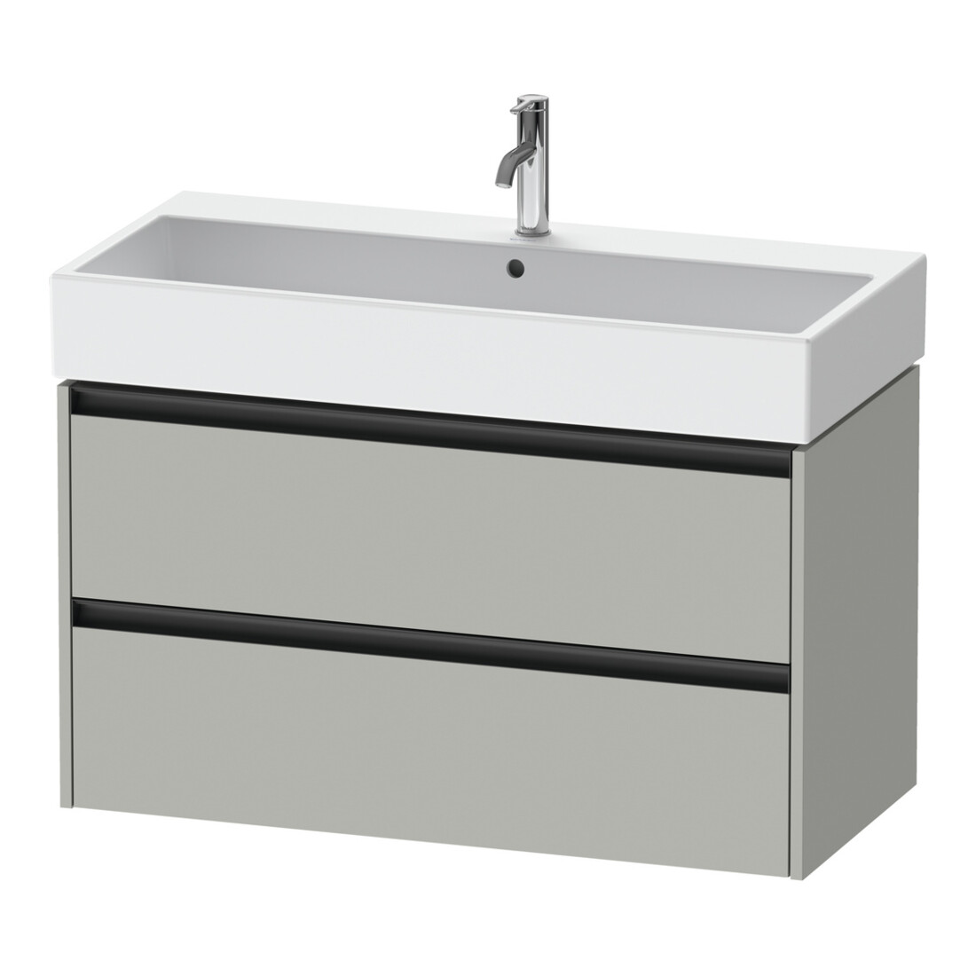 Duravit Meuble sous-lavabo Ketho.2 98,4x46 cm, béton gris, 2 tiroirs, suspendu