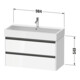 Duravit Meuble sous lavabo Ketho.2 98,4x46 cm, blanc mat, 2 tiroirs, suspendu