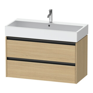 Duravit Meuble sous lavabo Ketho.2 98,4x46 cm, blanc œuf, 2 tiroirs, suspendu