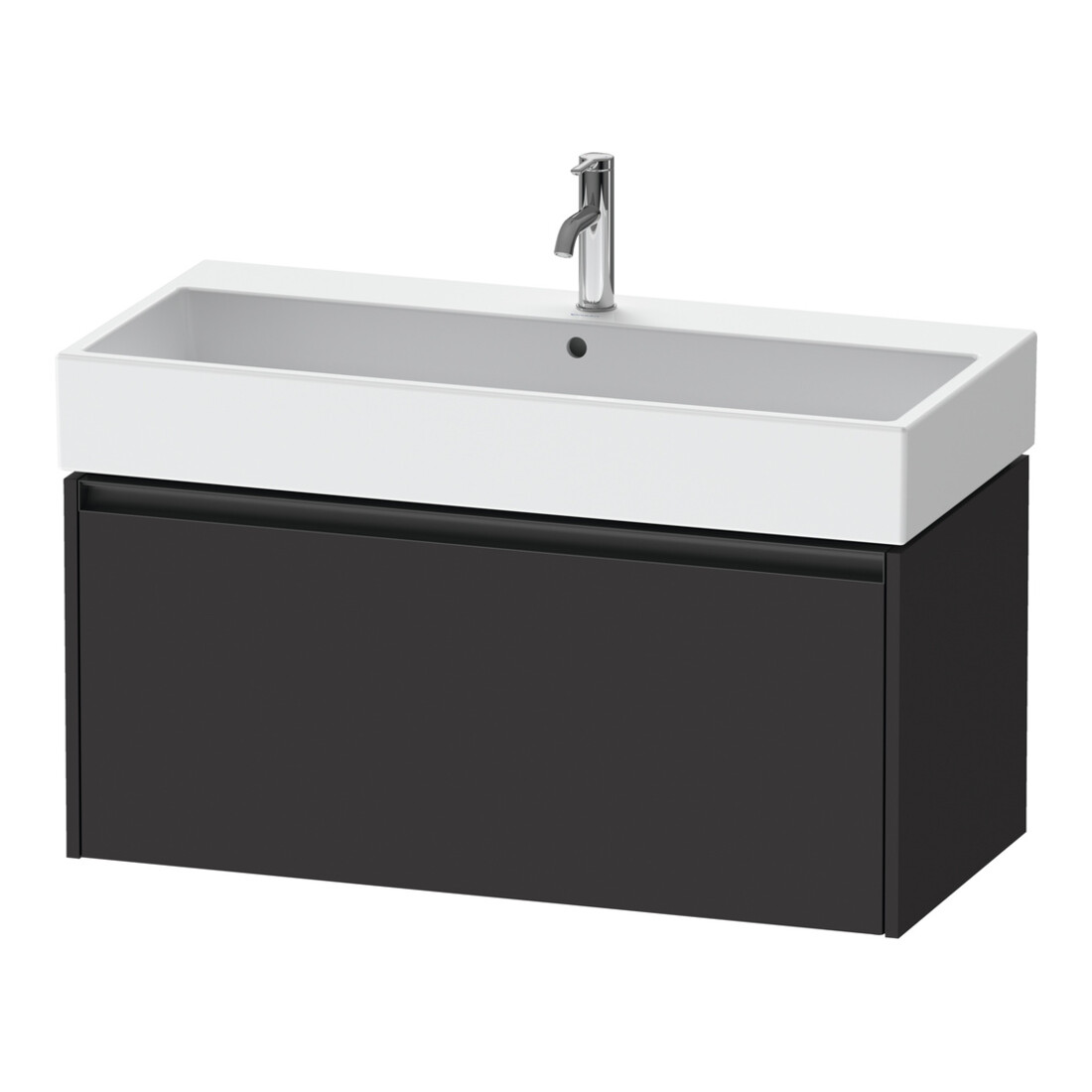 Duravit Meuble sous-lavabo Ketho.2 98,4x46 cm, graphite mat, 1 tiroir, suspendu