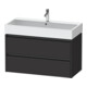Duravit Meuble sous-lavabo Ketho.2 98,4x46 cm, graphite mat, 2 tiroirs, suspendu-1