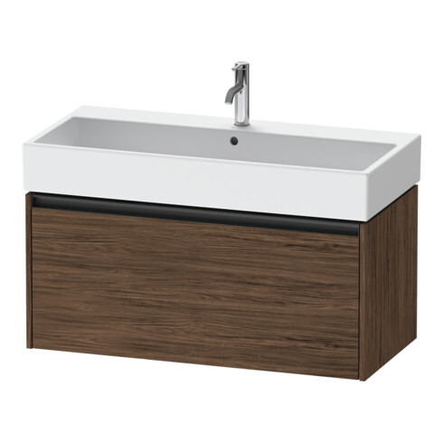 Duravit Meuble sous-lavabo Ketho.2 98,4x46 cm, noyer foncé, 1 tiroir, suspendu