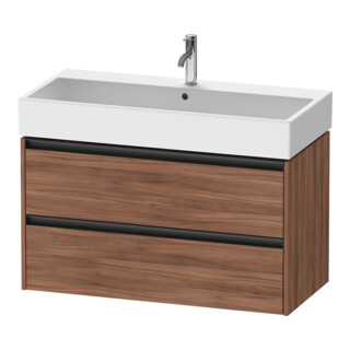Duravit Meuble sous-lavabo Ketho.2 98,4x46 cm, noyer naturel, 2 tiroirs, suspendu