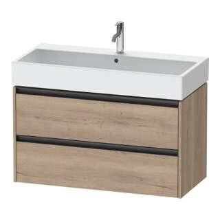 Duravit Meuble sous lavabo Ketho.2 98,4x46 cm, œuf marbré, 2 tiroirs, suspendu