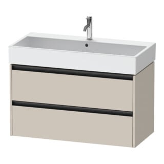 Duravit Meuble sous-lavabo Ketho.2 98,4x46 cm, Taupe mat, 2 tiroirs, suspendu