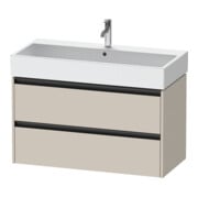 Duravit Meuble sous-lavabo Ketho.2 98,4x46 cm, Taupe mat, 2 tiroirs, suspendu