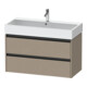 Duravit Meuble sous-lavabo Ketho.2 98,4x46cm, beige, 2 tiroirs, suspendu-1
