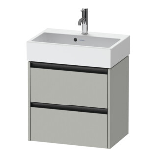 Duravit Meuble sous lavabo Ketho.2 Compact 58,4x39x54,9 cm, 2 tiroirs, suspendu, béton gris