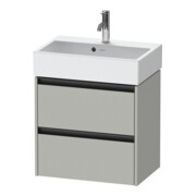 Duravit Meuble sous lavabo Ketho.2 Compact 58,4x39x54,9 cm, 2 tiroirs, suspendu, béton gris