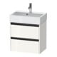 Duravit Meuble sous lavabo Ketho.2 Compact 58,4x39x54,9 cm, 2 tiroirs, suspendu, blanc brillant-1