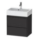 Duravit Meuble sous-lavabo Ketho.2 Compact 58,4x39x54,9 cm, 2 tiroirs, suspendu, graphite mat-1