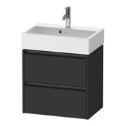 Duravit Meuble sous-lavabo Ketho.2 Compact 58,4x39x54,9 cm, 2 tiroirs, suspendu, graphite mat