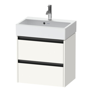 Duravit Meuble sous-lavabo Ketho.2 Compact 58,4x39x54,9cm, 2 tiroirs, suspendu, blanc mat