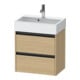 Duravit Meuble sous-lavabo Ketho.2 Compact 58,4x39x54,9cm, 2 tiroirs, suspendu, blanc œuf-1