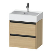 Duravit Meuble sous-lavabo Ketho.2 Compact 58,4x39x54,9cm, 2 tiroirs, suspendu, blanc œuf