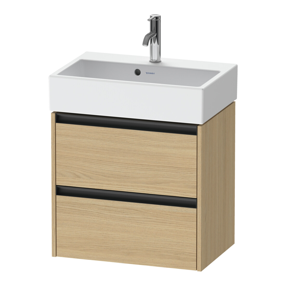 Duravit Meuble sous-lavabo Ketho.2 Compact 58,4x39x54,9cm, 2 tiroirs, suspendu, blanc œuf