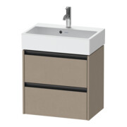Duravit Meuble sous lavabo Ketho.2 Compact 58,4x39x54,9cm, 2 tiroirs, suspendu, lin