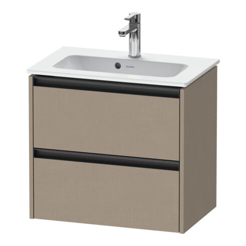 Duravit Meuble sous lavabo Ketho.2 Compact 61x39 cm, beige, 2 tiroirs, suspendu