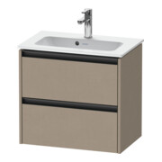 Duravit Meuble sous lavabo Ketho.2 Compact 61x39 cm, beige, 2 tiroirs, suspendu-1