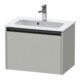 Duravit Meuble sous-lavabo Ketho.2 Compact 61x39 cm, béton gris, 1 tiroir, suspendu-1