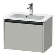 Duravit Meuble sous-lavabo Ketho.2 Compact 61x39 cm, béton gris, 1 tiroir, suspendu