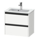 Duravit Meuble sous lavabo Ketho.2 Compact 61x39 cm, blanc mat, 2 tiroirs, suspendu-1