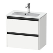 Duravit Meuble sous lavabo Ketho.2 Compact 61x39 cm, blanc mat, 2 tiroirs, suspendu