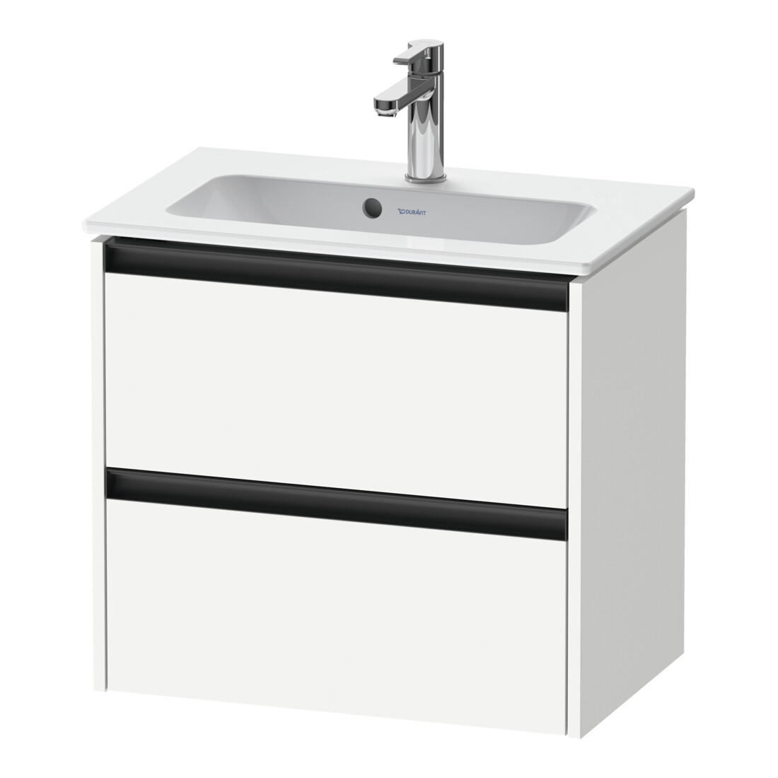 Duravit Meuble sous lavabo Ketho.2 Compact 61x39 cm, blanc mat, 2 tiroirs, suspendu