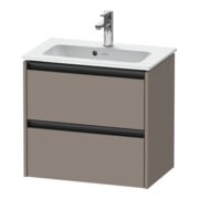 Duravit Meuble sous-lavabo Ketho.2 Compact 61x39 cm, blanc mat, 2 tiroirs, suspendu