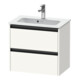 Duravit Meuble sous lavabo Ketho.2 Compact 61x39 cm, blanc mat, 2 tiroirs, suspendu-1