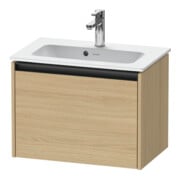 Duravit Meuble sous-lavabo Ketho.2 Compact 61x39 cm, blanc naturel, 1 tiroir, suspendu