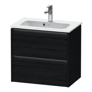 Duravit Meuble sous lavabo Ketho.2 Compact 61x39 cm, blanc œuf, 2 tiroirs, suspendu