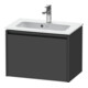 Duravit Meuble sous-lavabo Ketho.2 Compact 61x39 cm, gris mat, 1 tiroir, suspendu-1