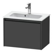 Duravit Meuble sous-lavabo Ketho.2 Compact 61x39 cm, gris mat, 1 tiroir, suspendu