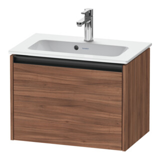 Duravit Meuble sous lavabo Ketho.2 Compact 61x39 cm, noyer naturel, 1 tiroir, suspendu