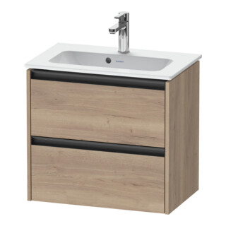 Duravit Meuble sous-lavabo Ketho.2 Compact 61x39 cm, œuf marbré, 2 tiroirs, suspendu