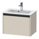 Duravit Meuble sous-lavabo Ketho.2 Compact 61x39 cm, taupe mat, 1 tiroir, suspendu-1