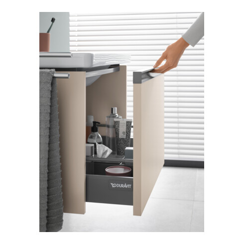 Duravit Meuble sous-lavabo Ketho.2 Compact 61x39 cm, taupe mat, 1 tiroir, suspendu