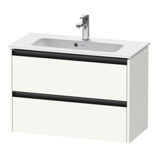 Duravit Meuble sous lavabo Ketho.2 Compact 81x39 cm, blanc mat, 2 tiroirs, suspendu